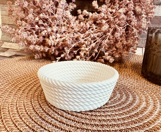 Silikonform Schale gestrickte Optik