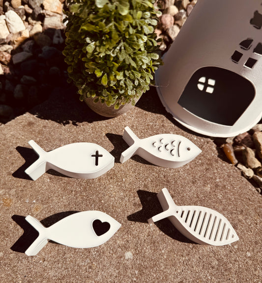 Silikonform Fische Kommunion/ Konfirmation 4 Stück