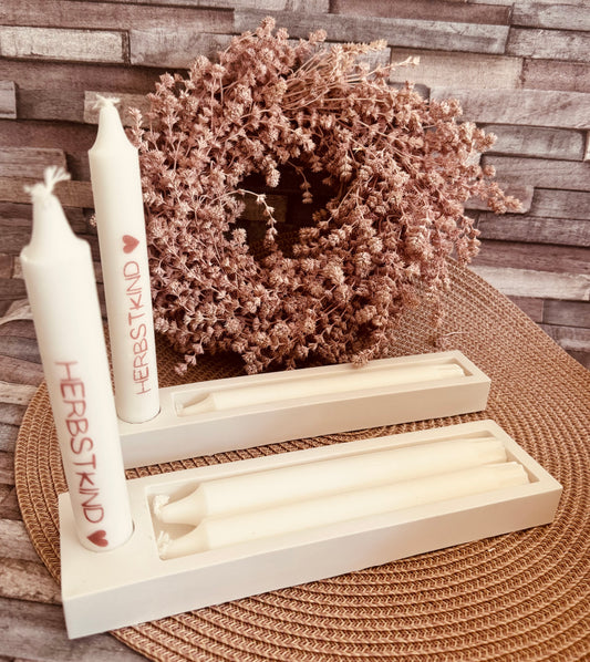 Silikonform Geschenkefächer und Stabkerzenhalter für Kerzen