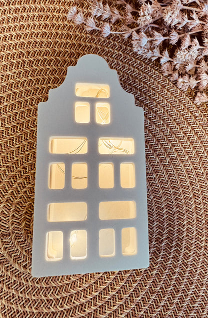 Silikonform Häuser zum beleuchten 8 tlg.