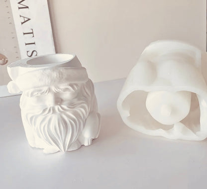 Silikonform Blumentopf Kopf Weihnachtsmann