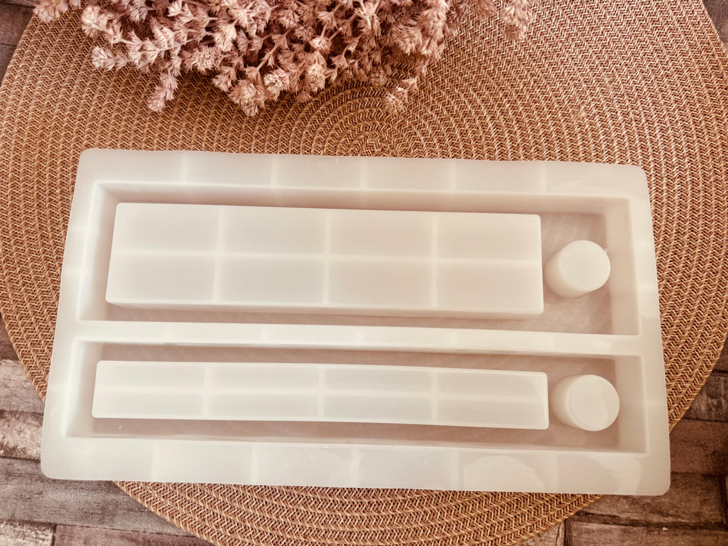 Silikonform Geschenkefächer und Stabkerzenhalter für Kerzen