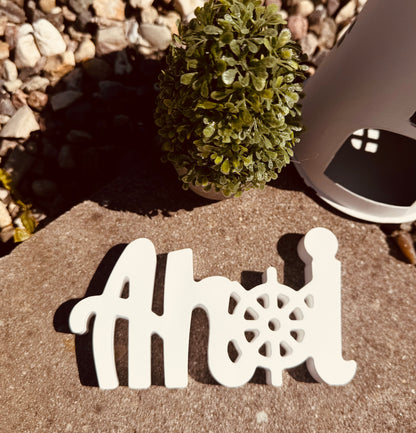 Silikonform Schriftzug Ahoi