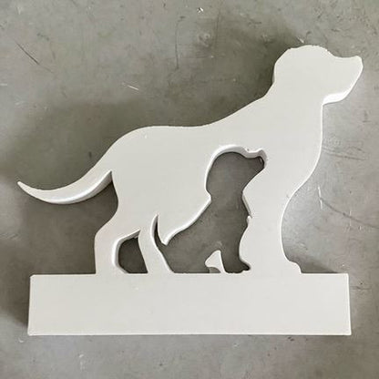 Silikonform: Einschieber "Hund mit Welpe"