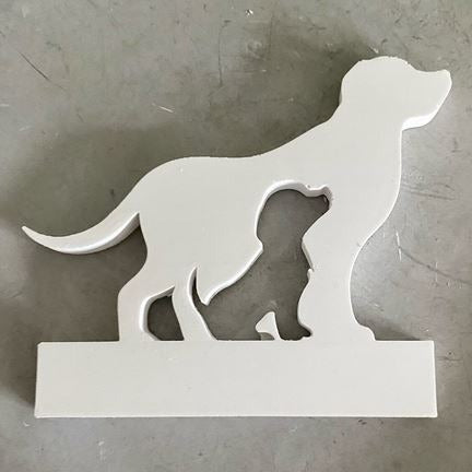 Silikonform: Einschieber "Hund mit Welpe"
