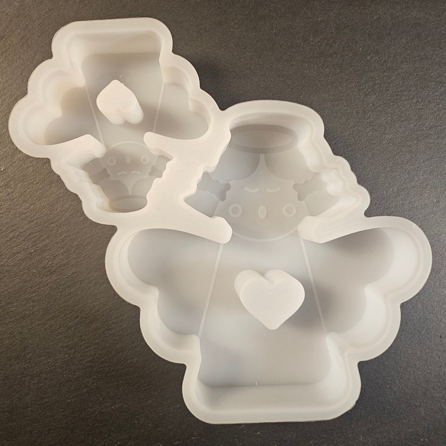 Silikonform: Engel "Herzklopfen", 2-teilig