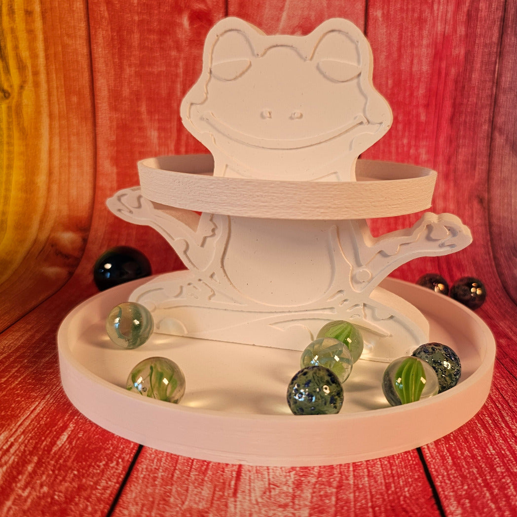 Silikonform: Etagere "Yoga-Frosch"
