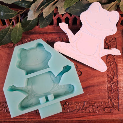 Silikonform: Etagere "Yoga-Frosch"