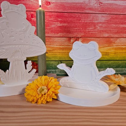Silikonform: Etagere "Yoga-Frosch"