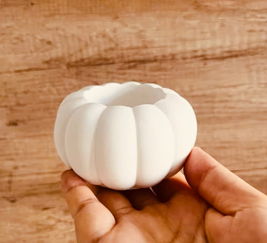Silikonform: Stabkerzenhalter "Kleiner Kürbis"