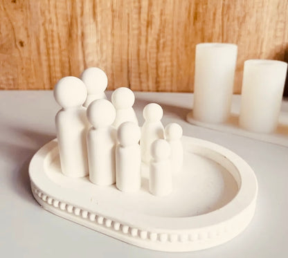 Figuren Familie eckige Form 4tlg.
