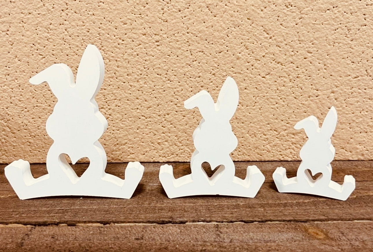 Silikonform: Hase im Spagat mit Herz und geknicktem Ohr in drei Größen