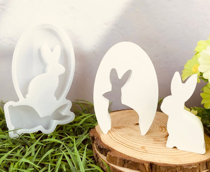 Silikonform Hase im Ei zwei teilig