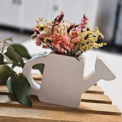Silikonform Gießkanne für Blumen mit Herzen