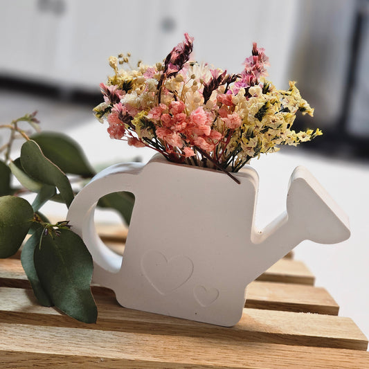 Silikonform Gießkanne für Blumen mit Herzen