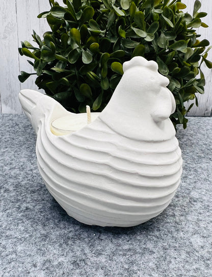 Teelichthalter Huhn