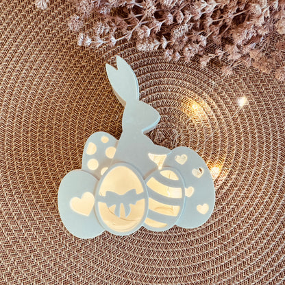 Silikonform Hase mit Eiern zum beleuchten 2tlg.