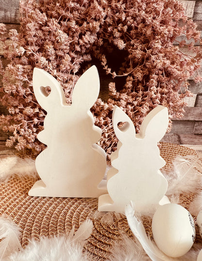 Silikonform Hase mit Herz im Ohr in 2 Größen