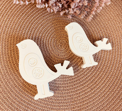Silikonform Vogel-Set 2tlg auf einer Form