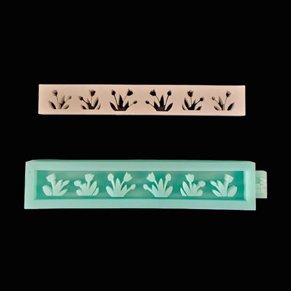 Silikonform: Klötzchen "Tulpen"