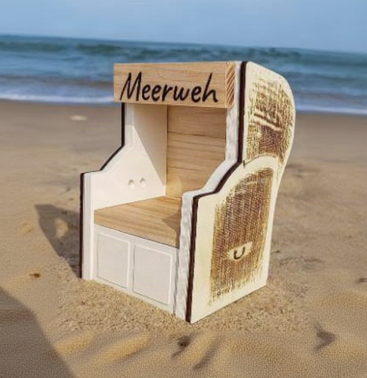 Silikonform: Strandkorb für Klötzchen