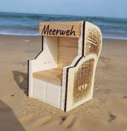 Silikonform: Strandkorb für Klötzchen