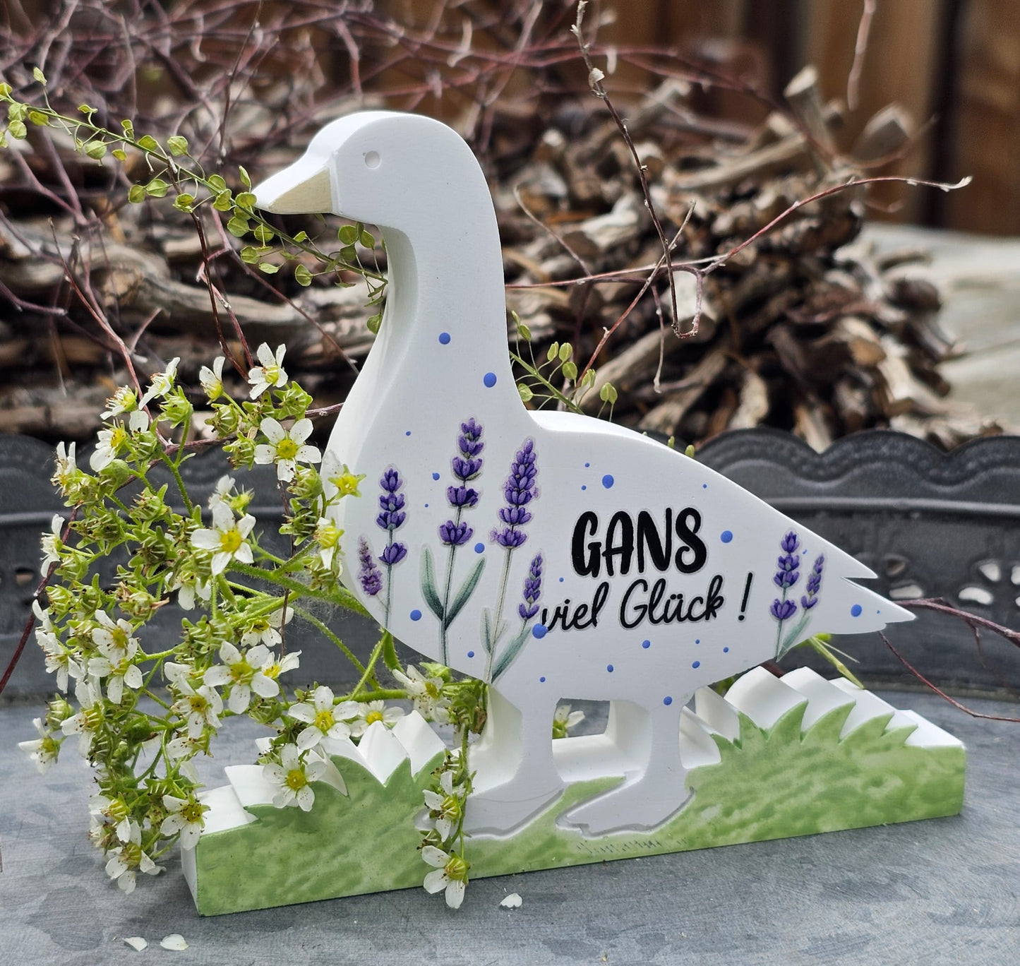 Silikonform: Gans im Gras