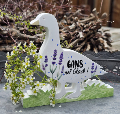 Silikonform: Gans im Gras