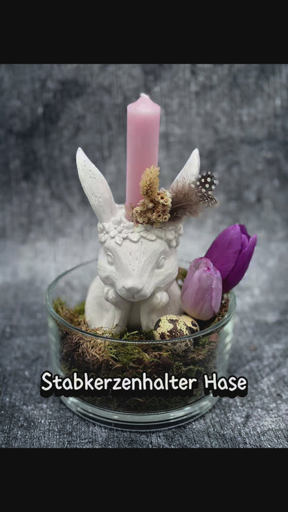 Silikonform Hase Stabkerzen in 2 Ausführungen